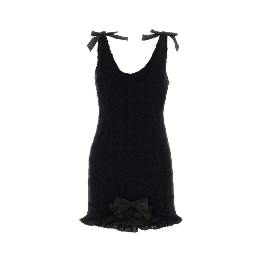 Alessandra Rich Women Black Boucle Mini Dress